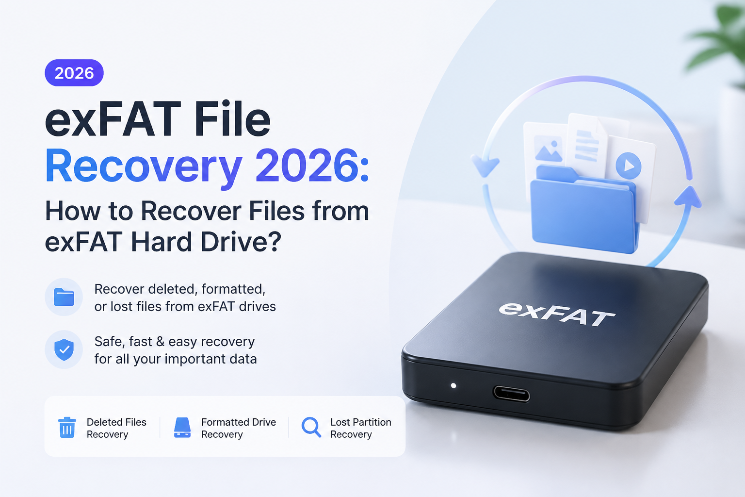exFAT File Recovery 2026: How to Recover Files from exFAT Hard Drive?
