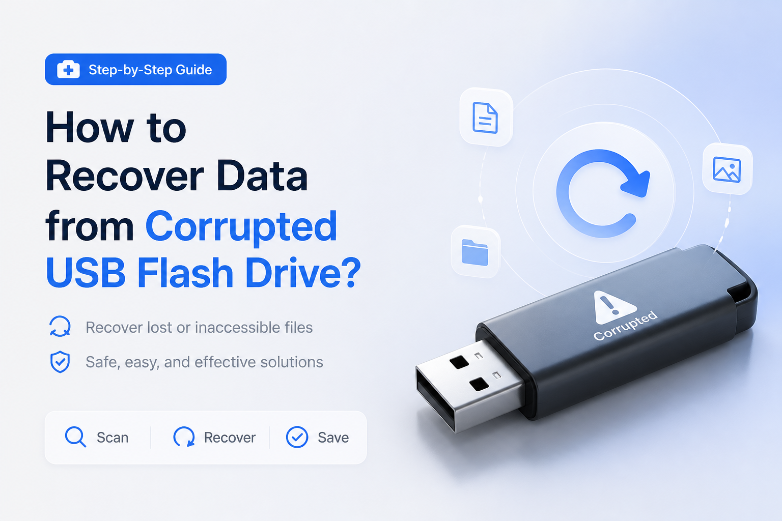 How to Recover Data from Corrupted USB Flash Drive? (2026)