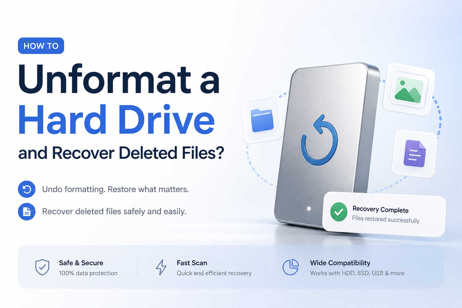 How to Unformat a Hard Drive and Recover Deleted Files?