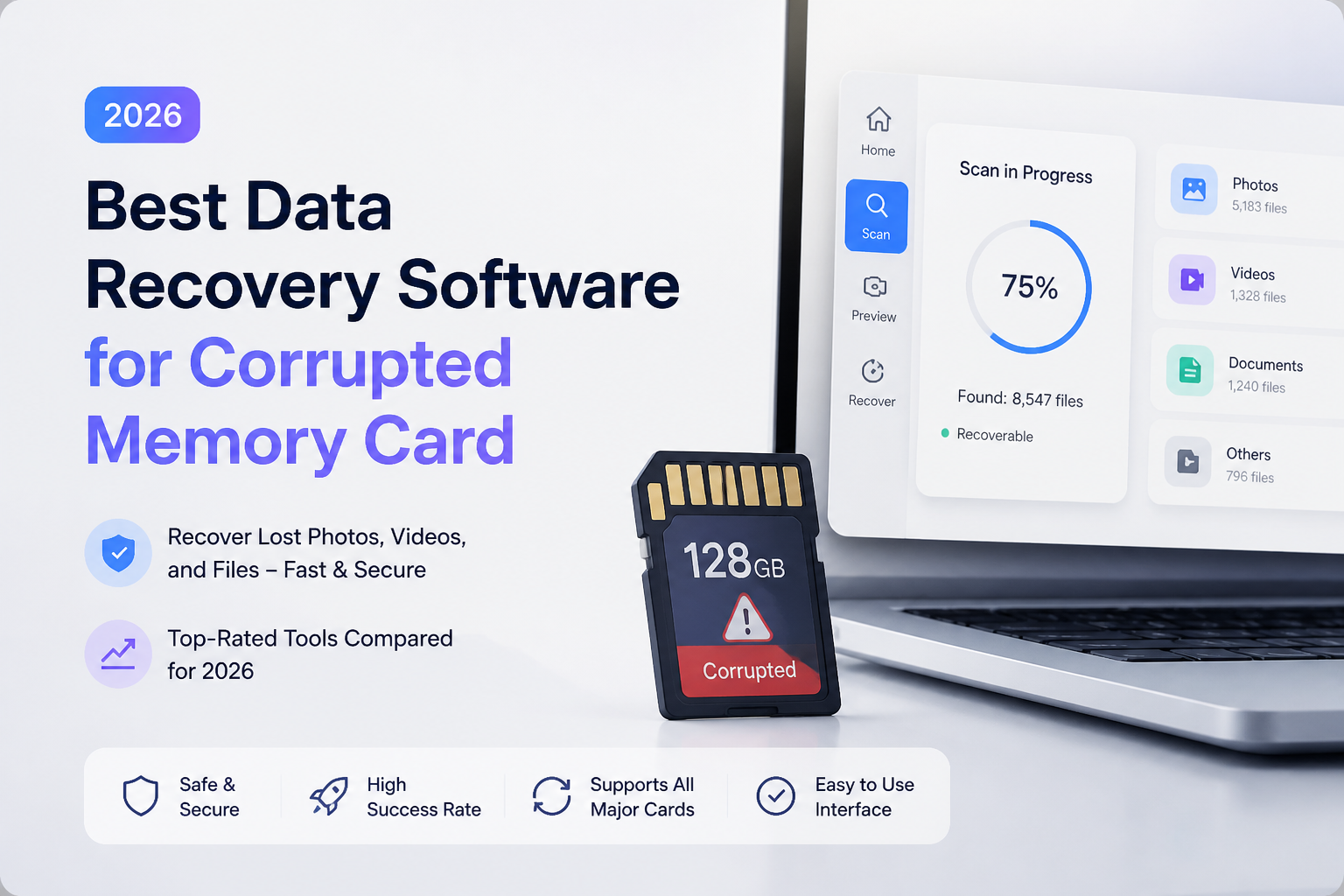 Best Data Recovery Software for Corrupted Memory Card in 2026